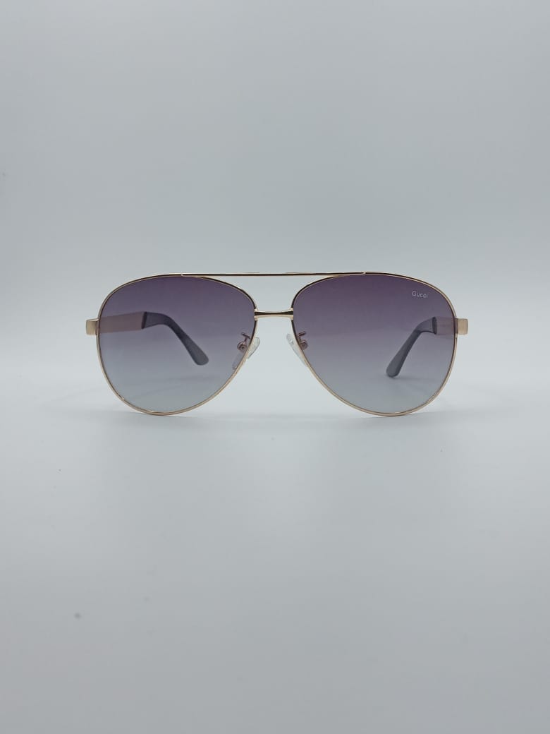 Aviator Thin Golden Frame Unisex Sunglasses-006
