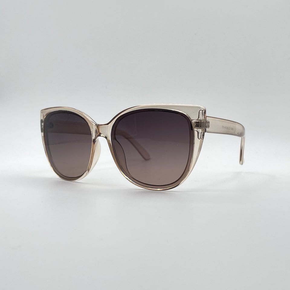 Cat Eye Light Golden Frame Women's Sunglasses-079