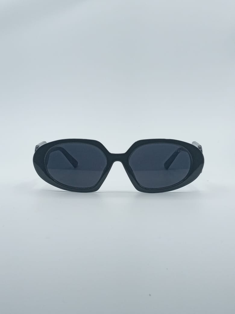 Acetate Black Frame Women's Sunglasses-069