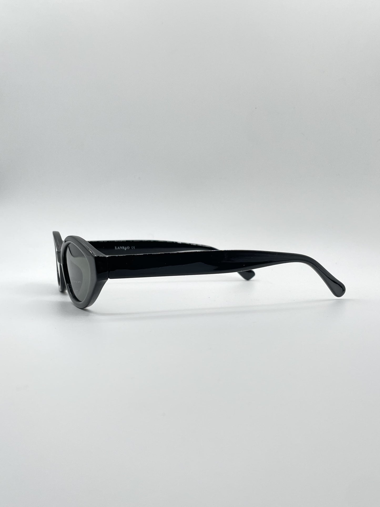 Acetate Black Frame Women's Sunglasses-077