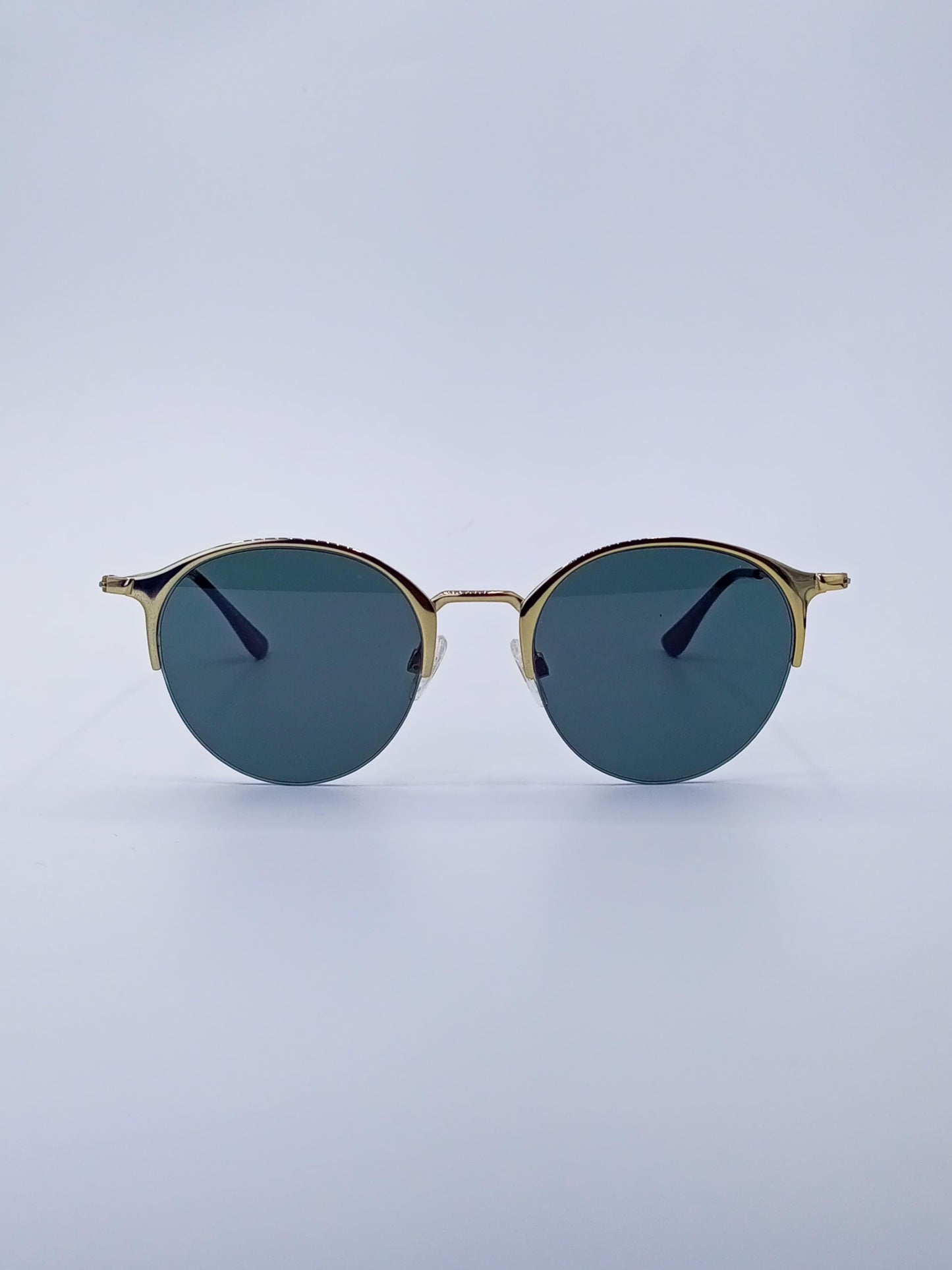 Circular Thin Golden Frame Women's Sunglasses-209