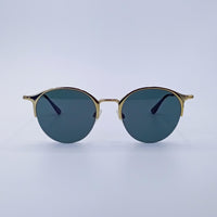 Circular Thin Golden Frame Women's Sunglasses-209