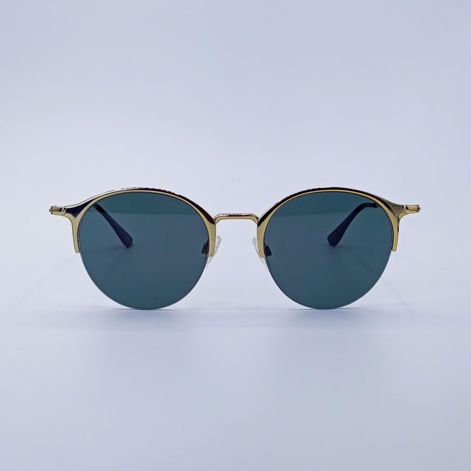 Circular Thin Golden Frame Women's Sunglasses-209