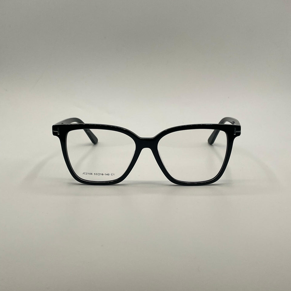 Square Black Frame Women's Optics-369