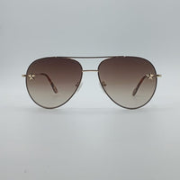 Aviator Golden Frame Unisex Sunglasses-012