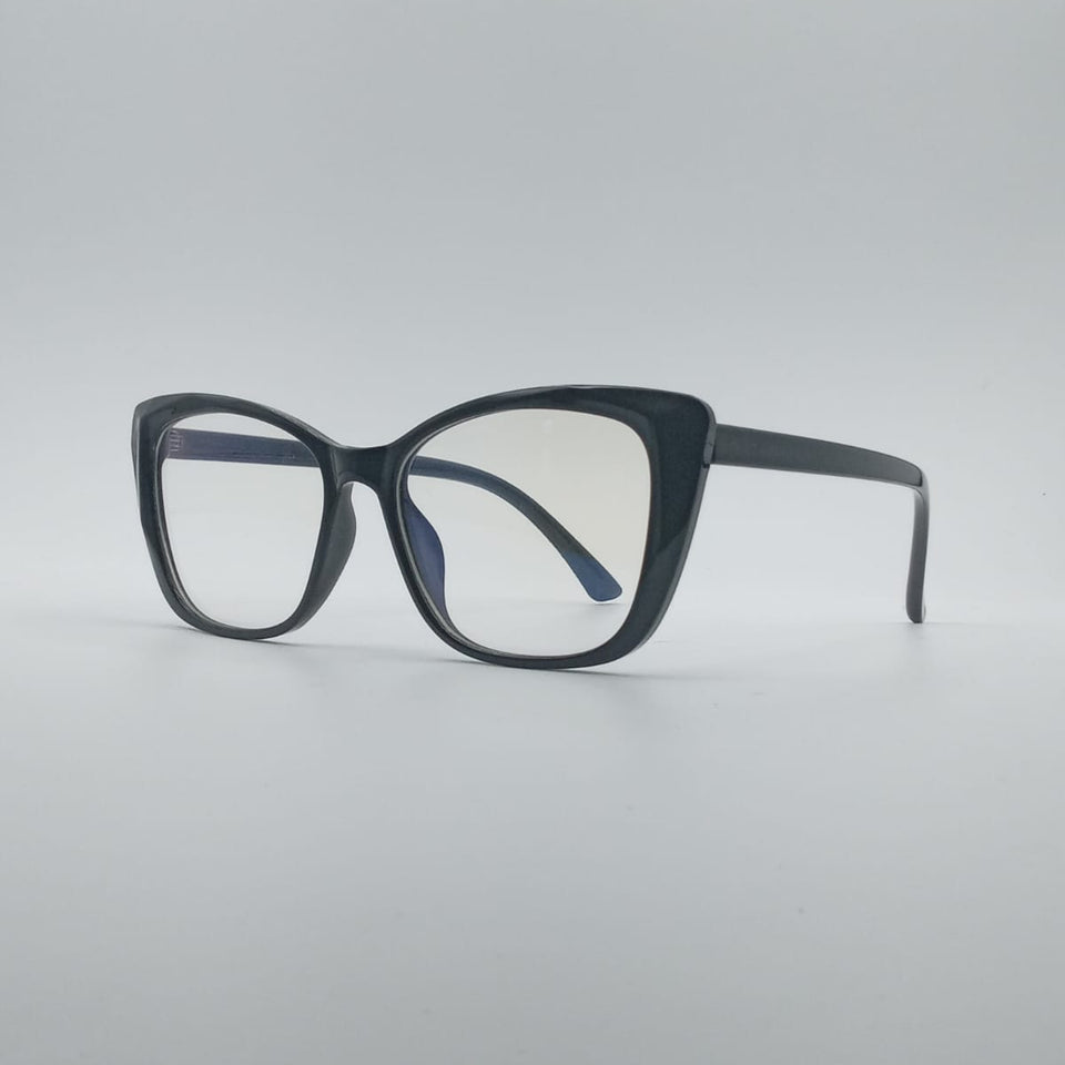 Cat Eye Black Female Frame Optics-015