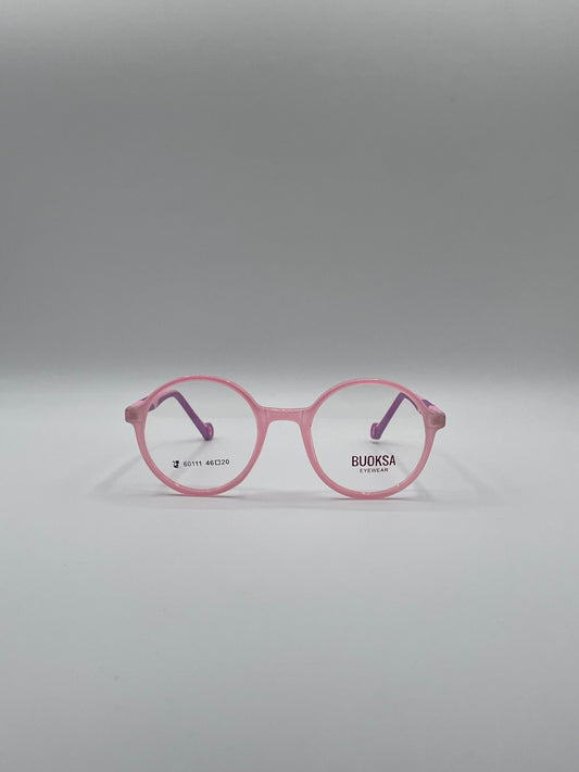 Circular Pink & Purple Frame Kids Optics-302