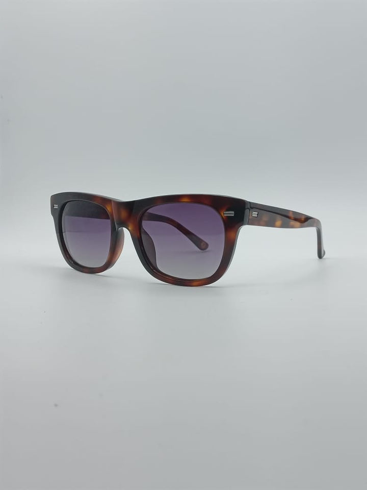 Acetate Tortoise Frame Unisex Sunglasses-017
