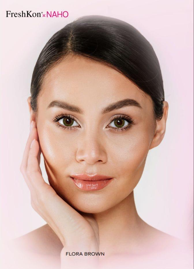 Flora brown- freshkon naho one day lens