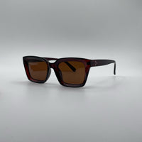 Acetate Brown Frame Women's Sunglasses-186