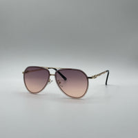 Aviator Thin Frame Sunglasses-168