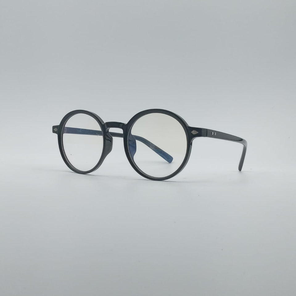 Circular Black Frame Unisex Optics-036