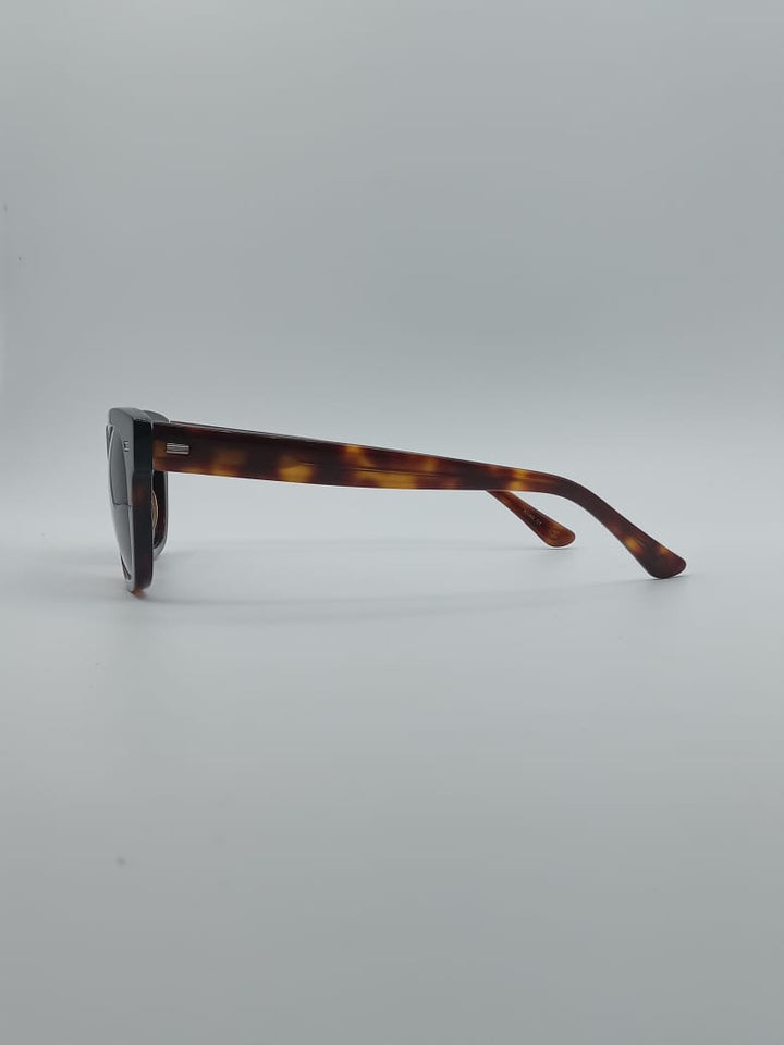 Acetate Tortoise Frame Unisex Sunglasses-017