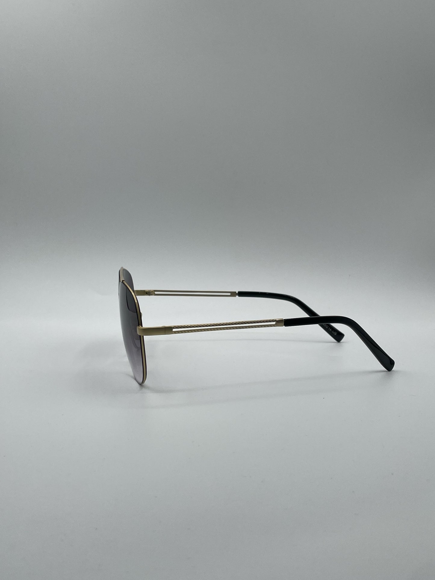 Aviator Black Thin Frame Sunglasses-169