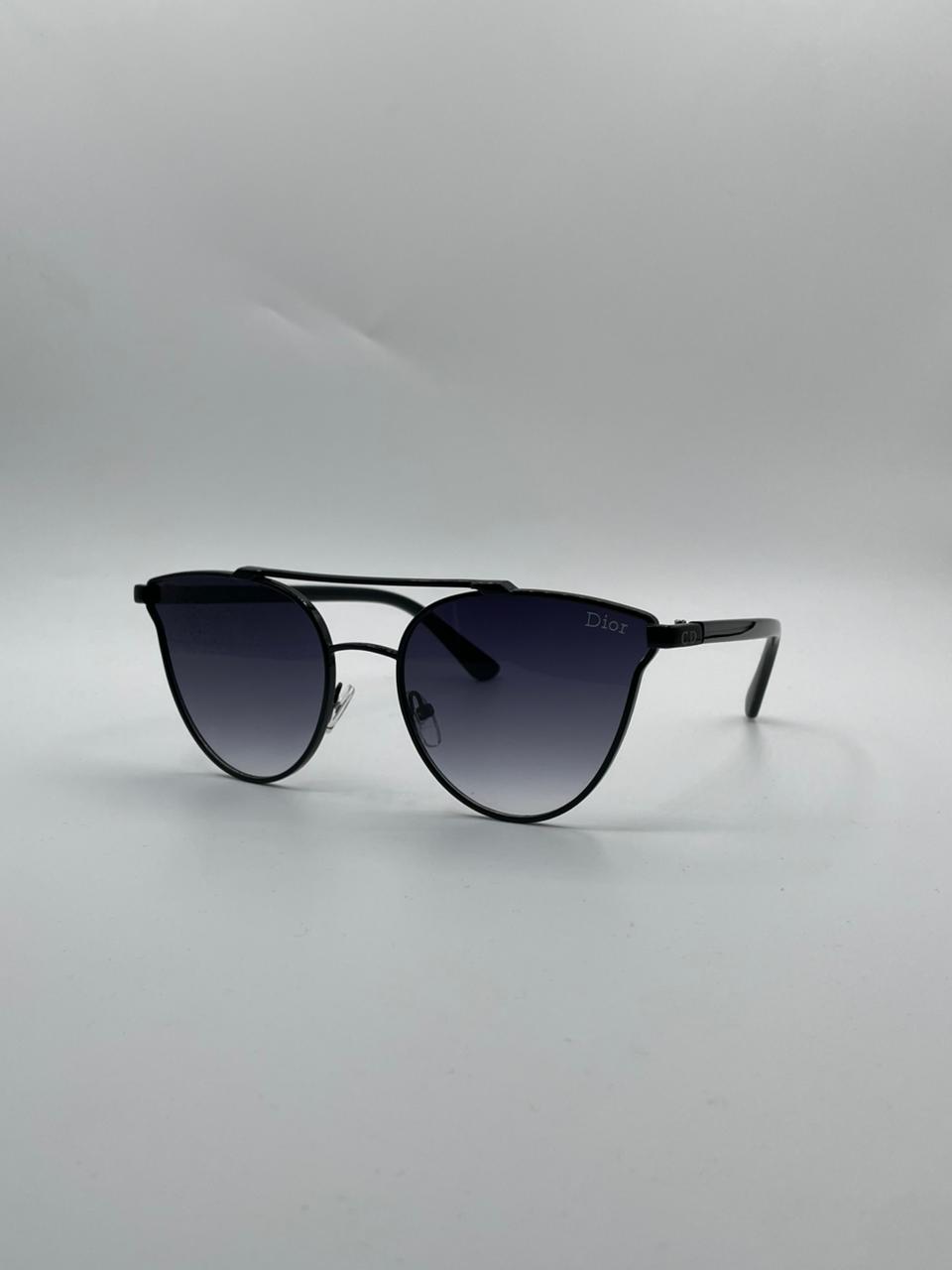 Round Aviator Black Frame Sunglasses-139