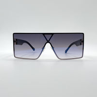 Flat Top Thin Black Frame Women's Sunglasses-094