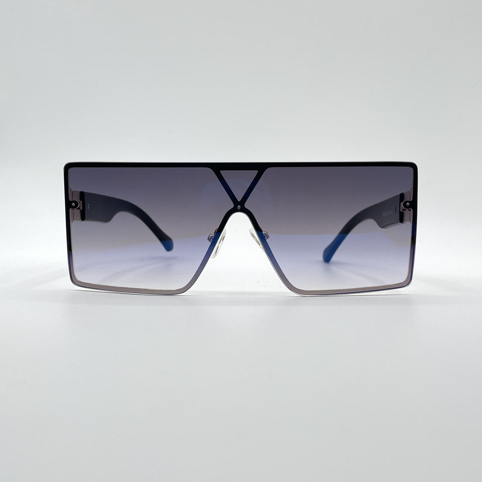 Flat Top Thin Black Frame Women's Sunglasses-094