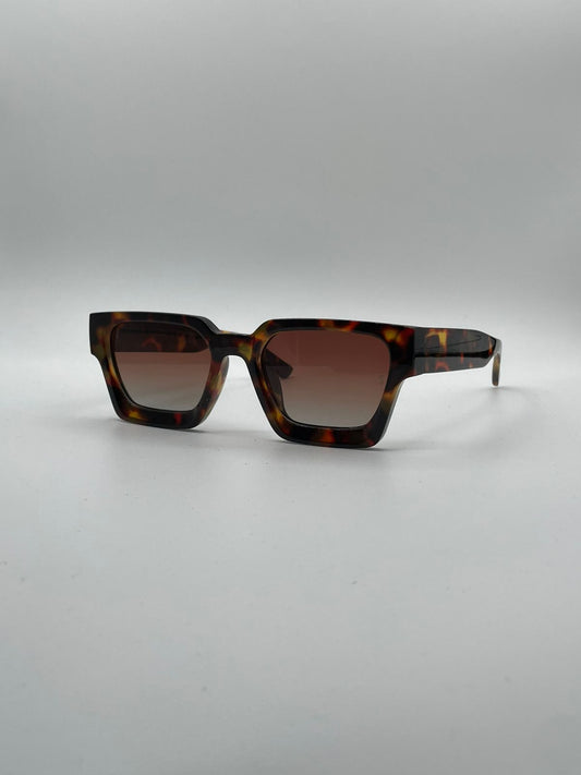 Acetate Tortoise Frame Sunglasses-166