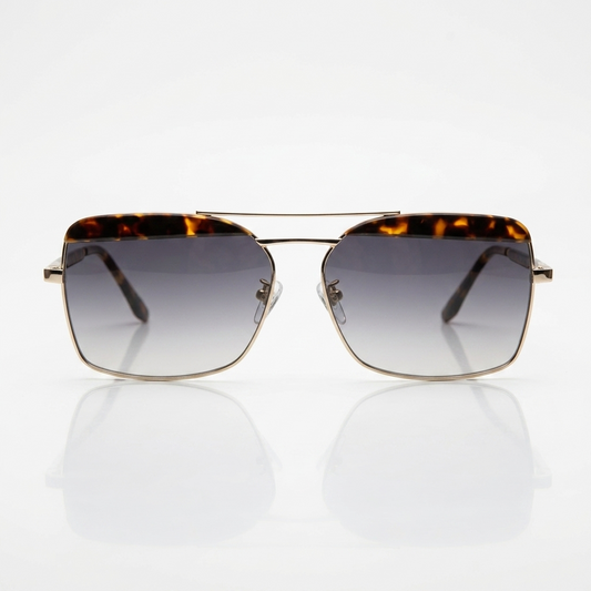 Square double bridge sunglass-336