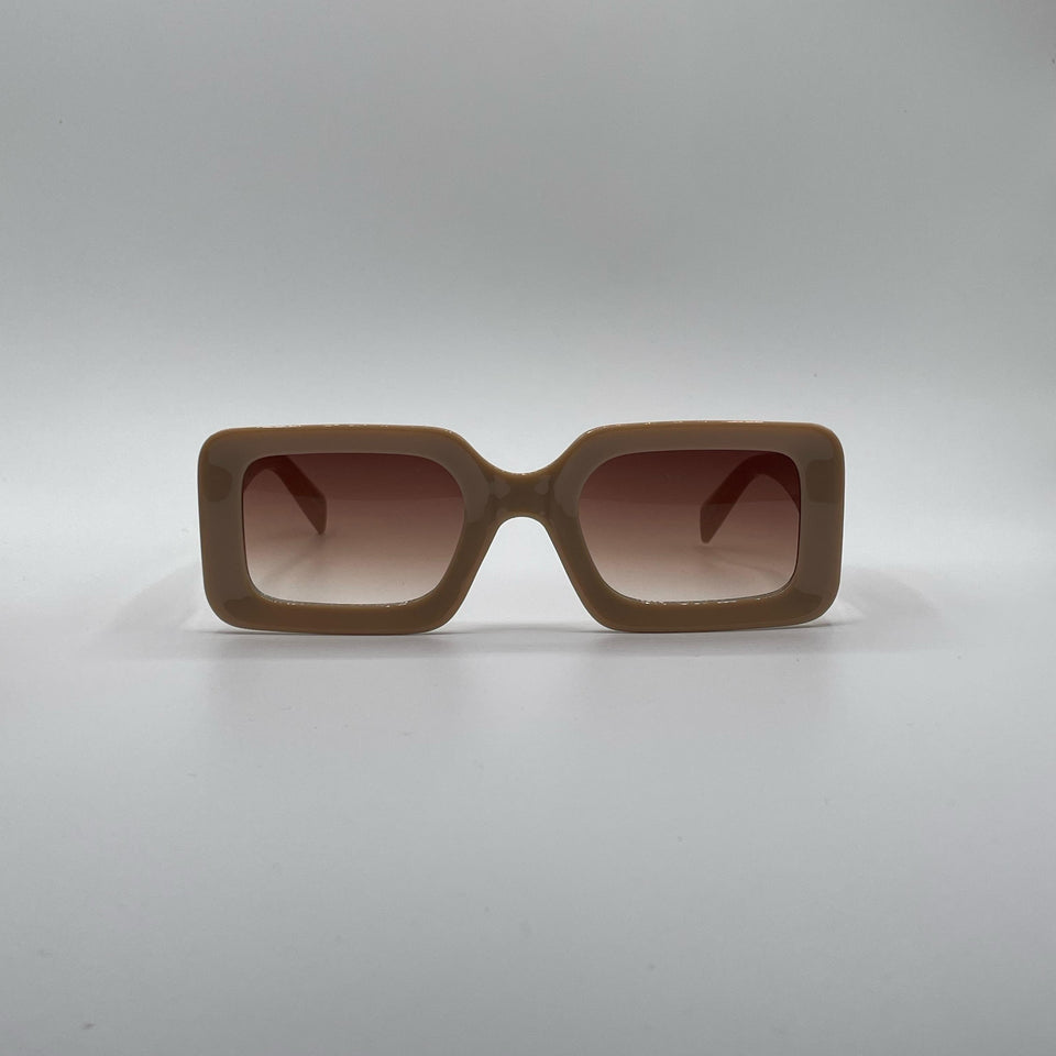 Acetate Beige Frame Women's Sunglasses-182