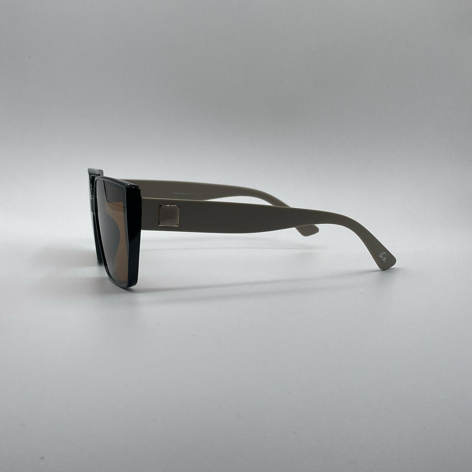 Geometric Brown Frame Women's Sunglasses-188