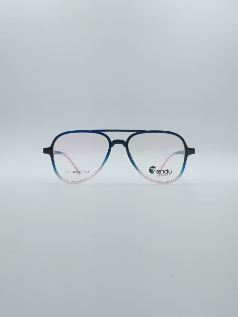 Aviator Blue & White Frame Kids Optics-129