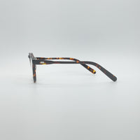 Circular Brown & Orange Frame Men's Optics-258