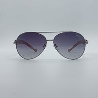 Aviator Thin Black Frame Women's Sunglasses-009