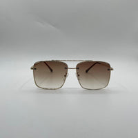 Soft Square Golden Frame Sunglasses-132