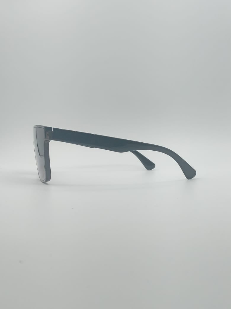Flat Top Black Frame Sunglasses-001