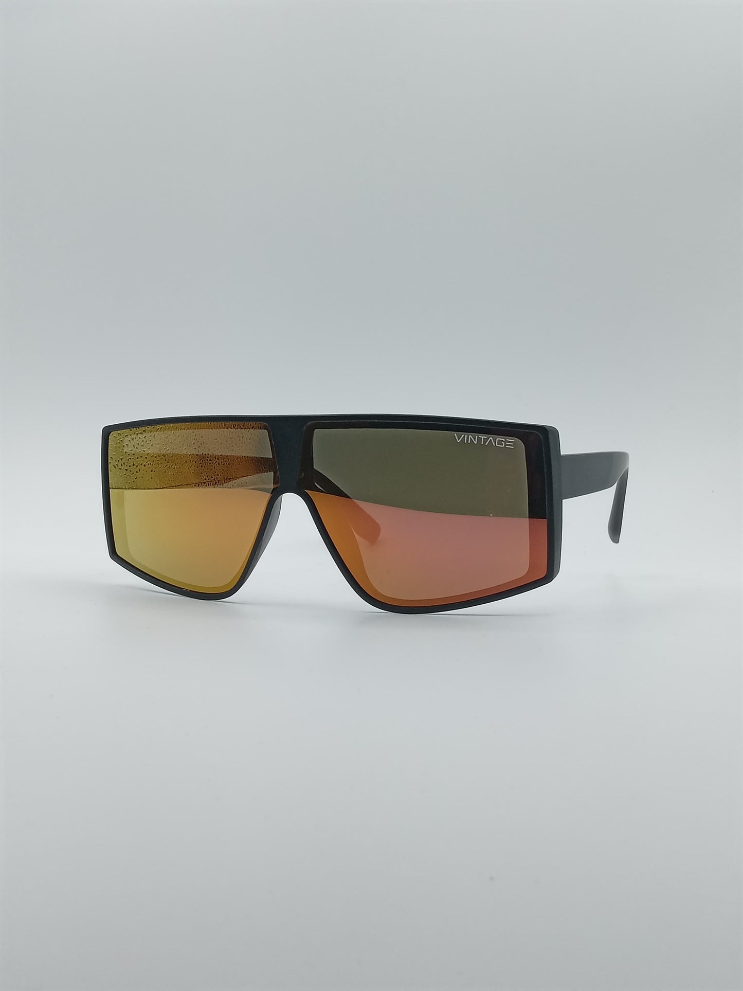 Acetate Black Frame Men's Sunglasses-047