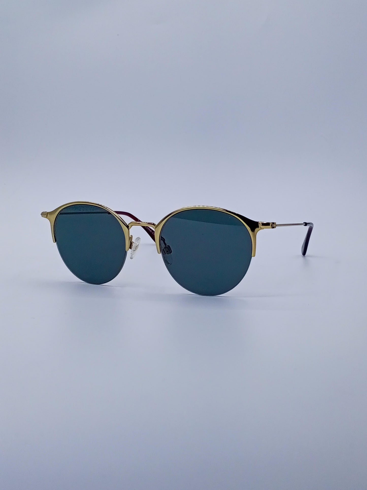 Circular Thin Golden Frame Women's Sunglasses-209