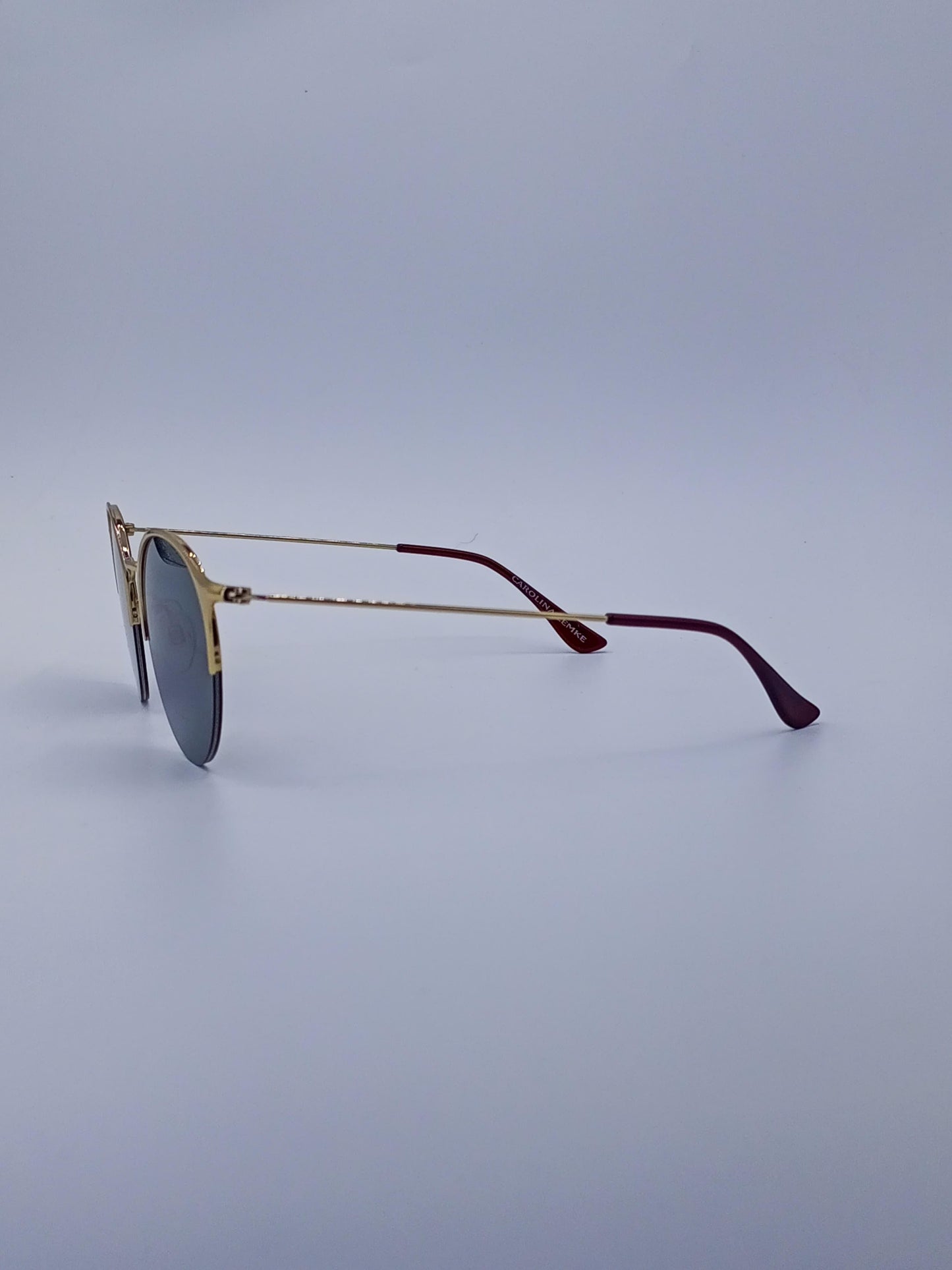 Circular Thin Golden Frame Women's Sunglasses-209