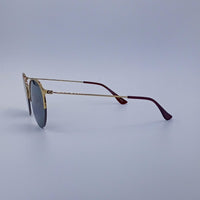 Circular Thin Golden Frame Women's Sunglasses-209