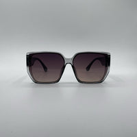 Geometric Grey Frame Women's Sunglasses-179
