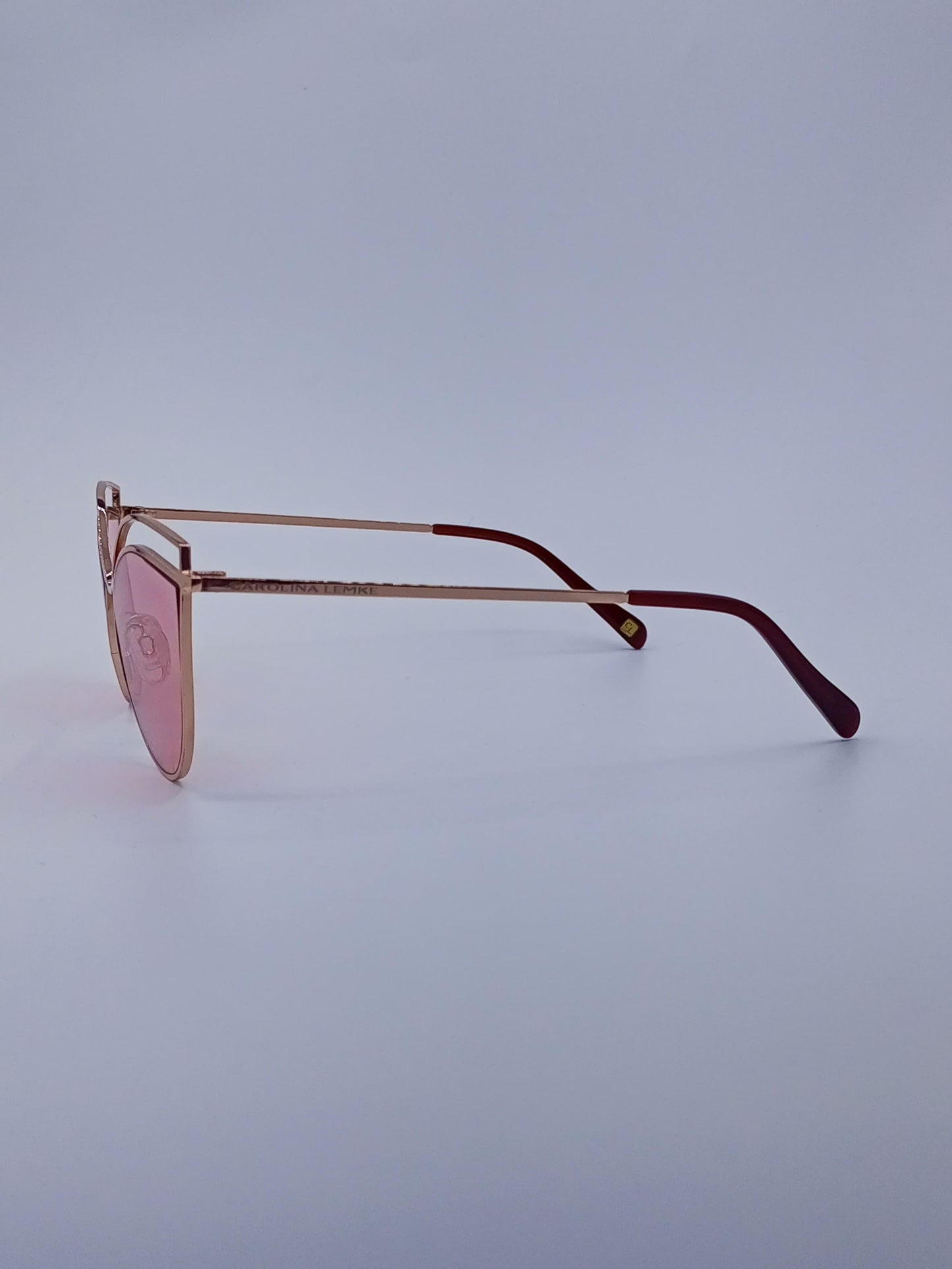 Cat Eye Thin Golden Frame Women's Sunglasses-206