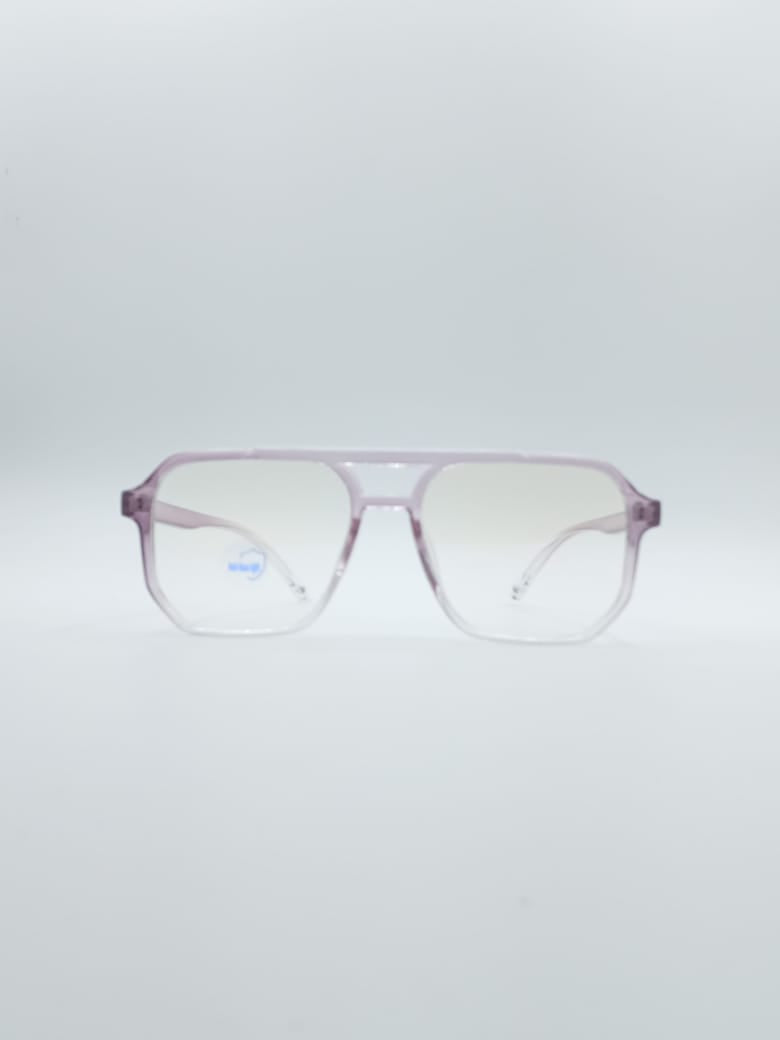 Geometrical Pink & White Frame Unisex Optics-125