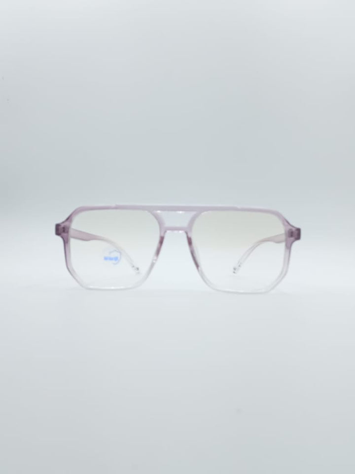 Geometrical Pink & White Frame Unisex Optics-125