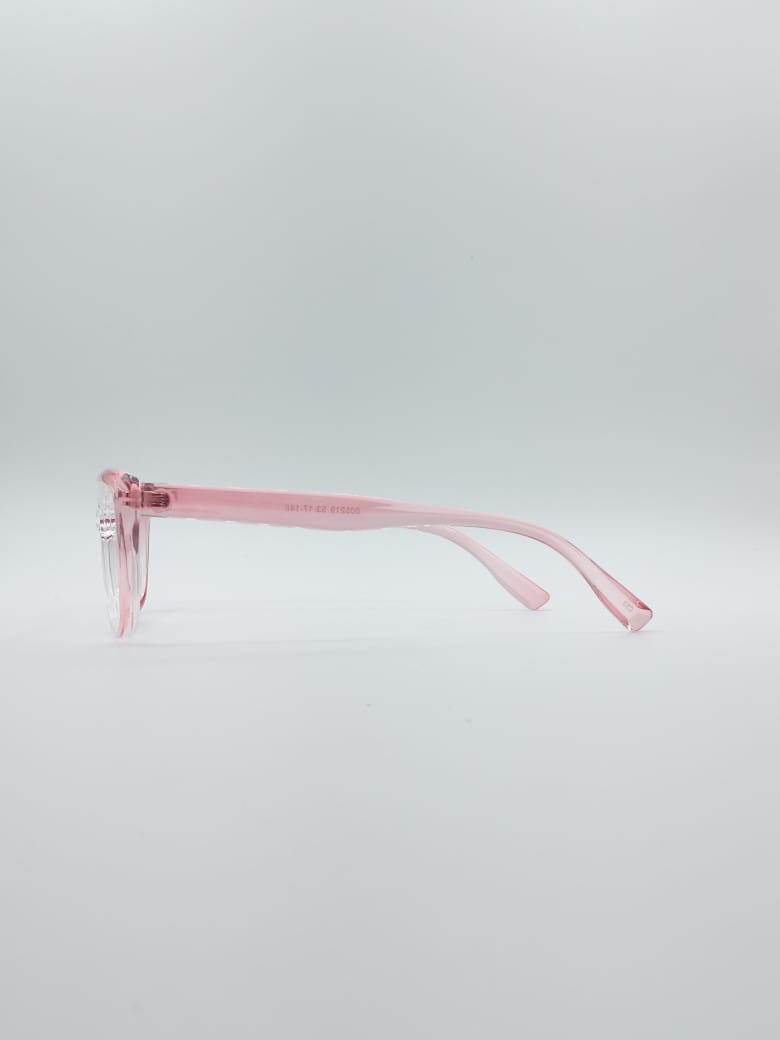 Cat Eye Pink & White Frame Women's Optics-090