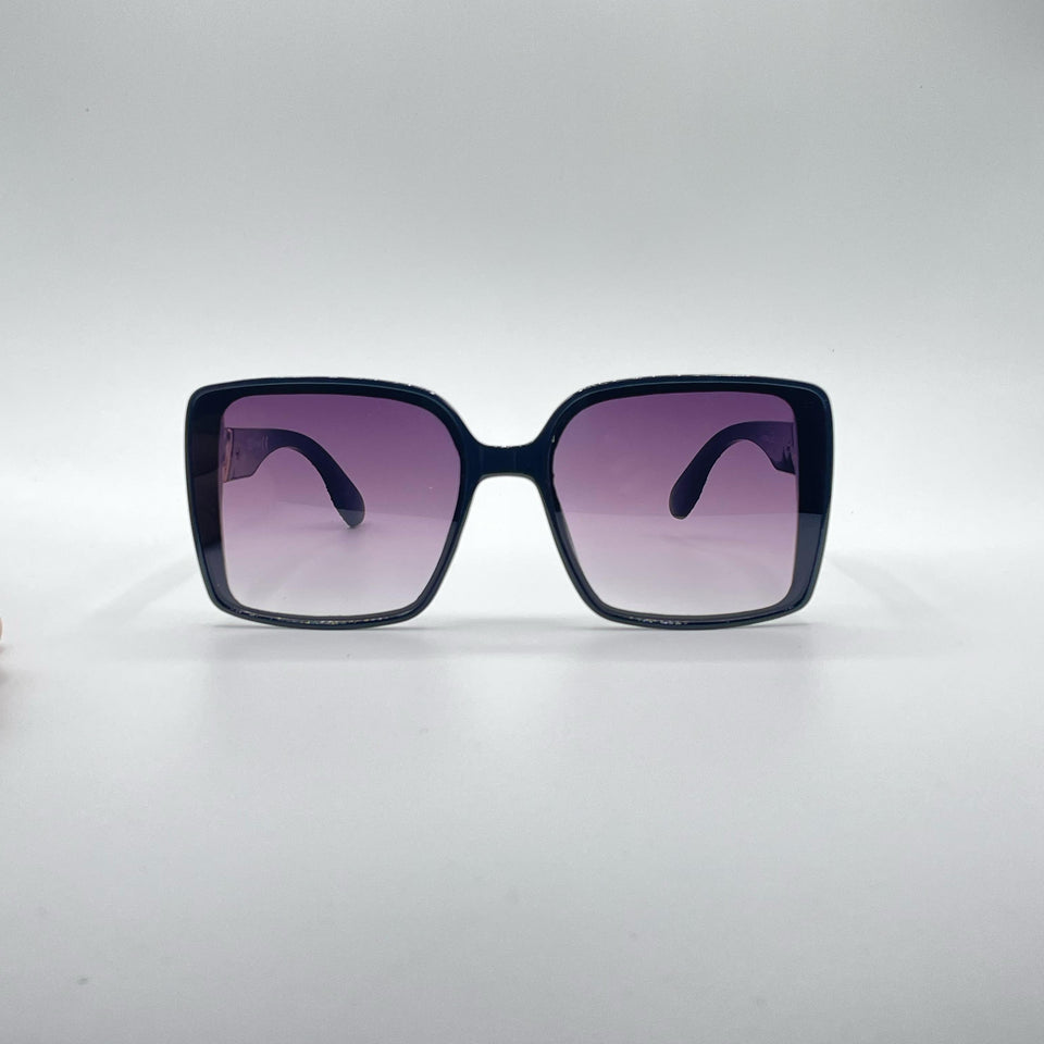 Square Black Frame Women's Sunglasses-194
