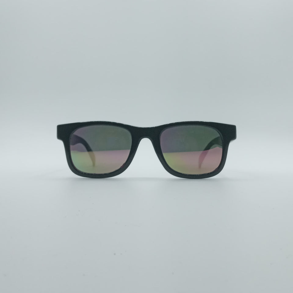 Acetate Black Frame Kids Sunglasses-052