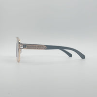 Acetate Golden Frame Women's Sunglasses-032