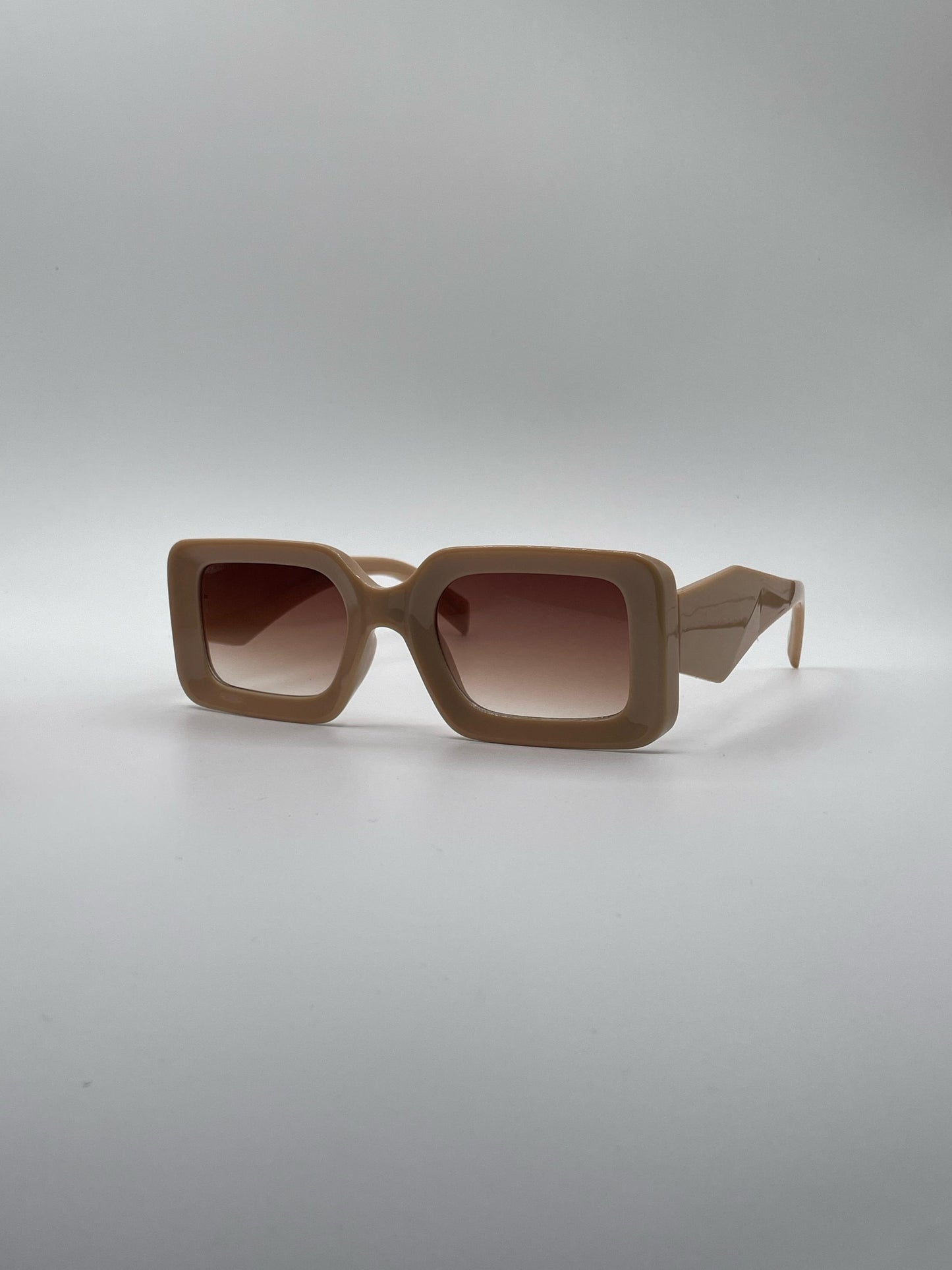 Acetate Beige Frame Women's Sunglasses-182