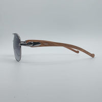 Aviator Thin Black Frame Women's Sunglasses-009