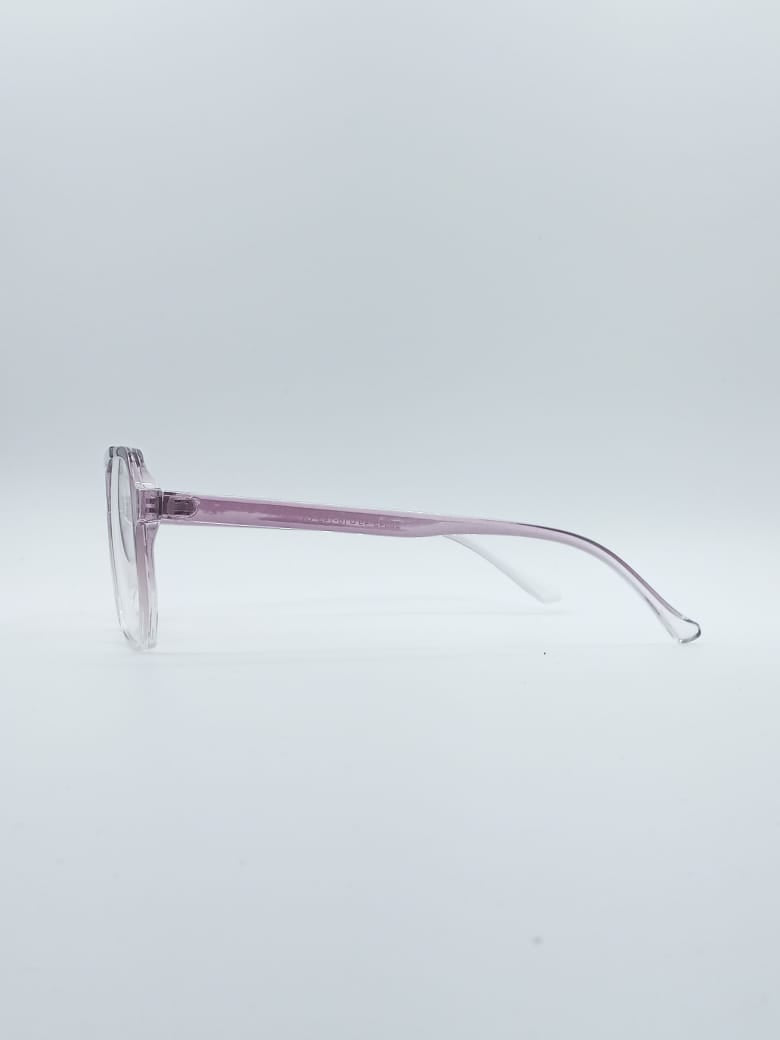 Geometrical Pink & White Frame Women's Optics-055
