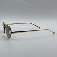 Rimless Golden Frame Sunglasses-129