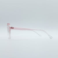 Geometrical Light-pink & White Frame Women's Optics-056