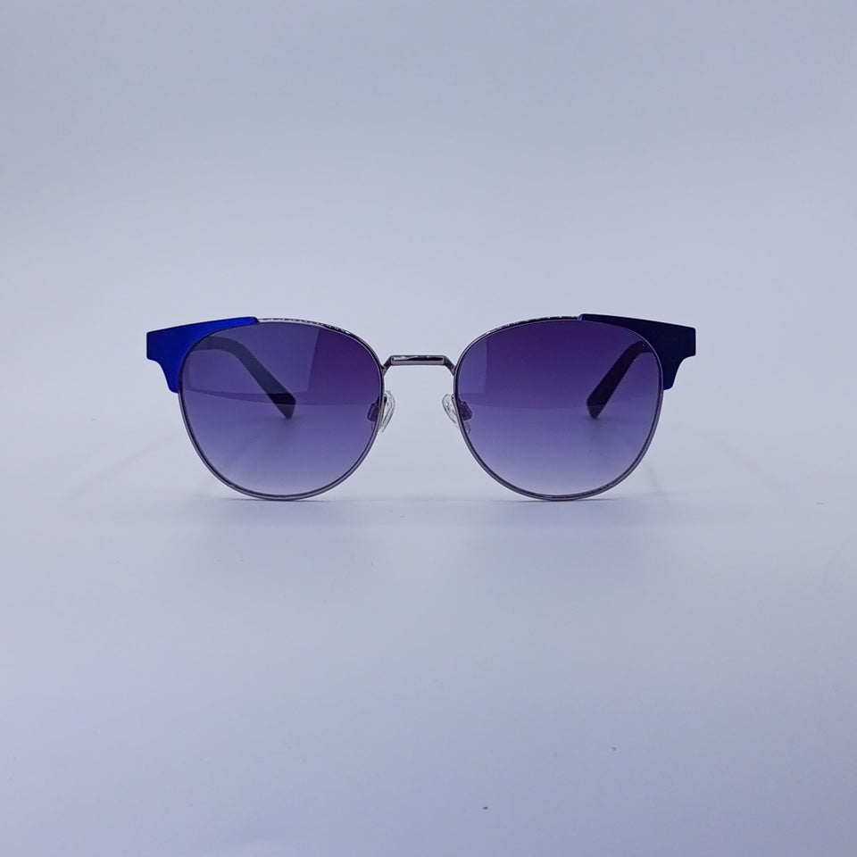 Circular Thin Grey Frame Women's Sunglasses-211