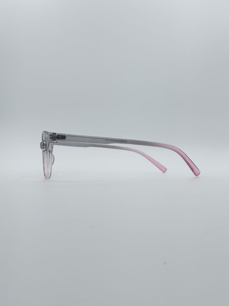 Cat Eye Grey and Pink Frame Kids Optics-136