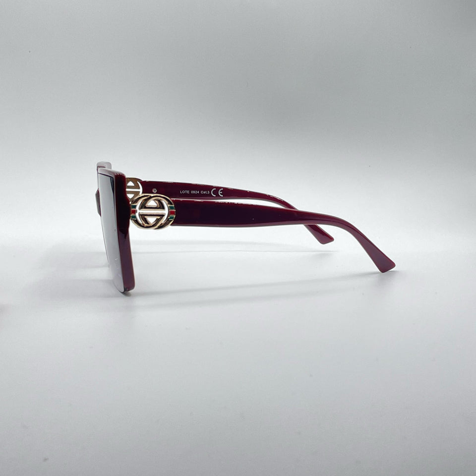 Square Black Frame Women's Sunglasses-183